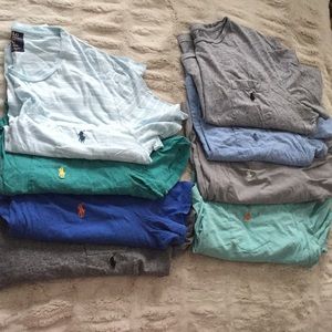 7 Polo Ralph Lauren Tees w pockets, 1 wo pockets